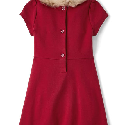 Gymboree Girls' and Toddler Short Sleeve Dressy Dress, Salsa Red, 6