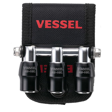 Vessel QB-10B3K Quick Catcher 3 Row Holder, Black