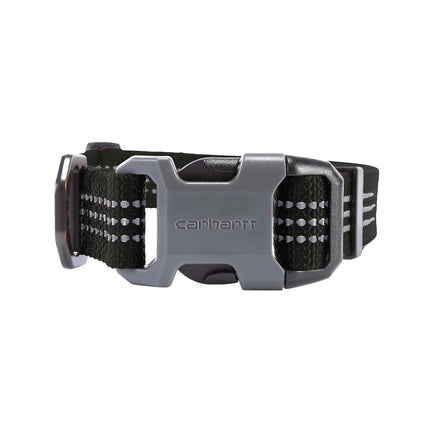 Carhartt Nylon Webbing Dog Collar, Fully Adjustable W/Durable Side Release Buckle, Black, Large