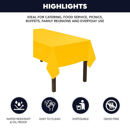 Party Essentials Plastic Banquet Table Roll, 40" x 100', Harvest Yellow