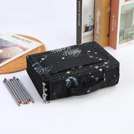 Lbxgap - Pen Holder with Individual Slots, Milky Way, 200, Portable, Travel