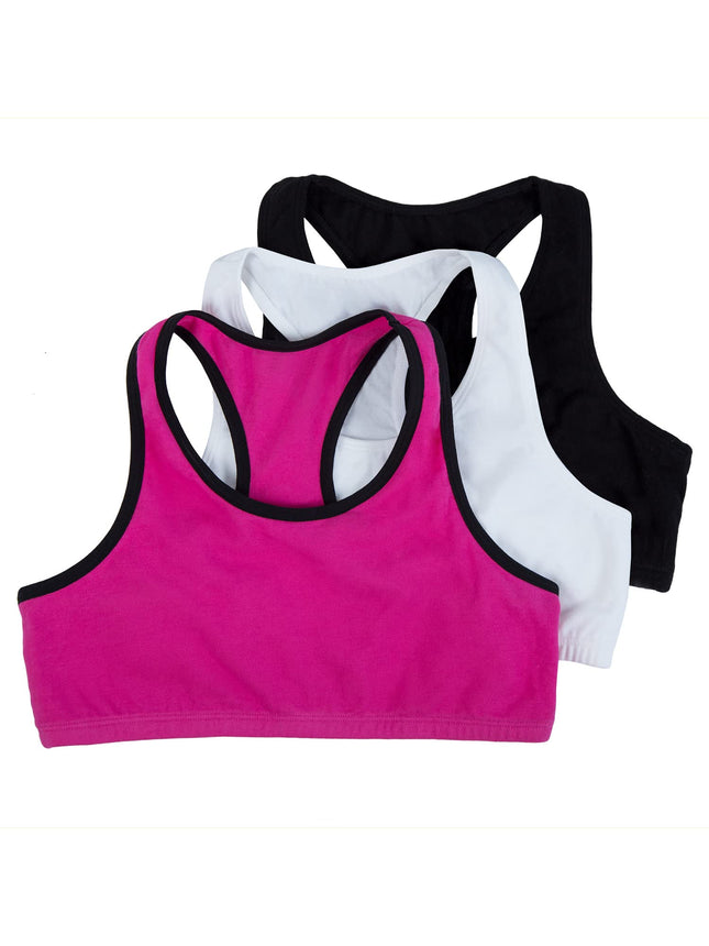 Fruit of the Loom Big Girl's Cotton Built-up Sport