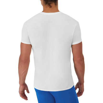 Hanes Men's Moisture-Wicking Crewneck Performance Undershirt, 5-Pack, White, XL (Pack of 5)