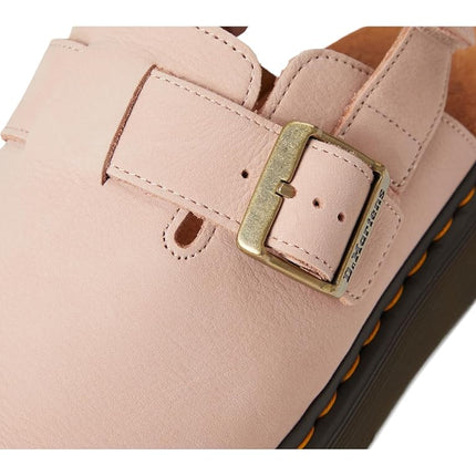 Dr. Martens George II - Leather Mules for Men, Powder Pink, 29.5 cm