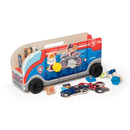 Melissa & Doug PAW Patrol Match & Build Mission Cruiser Coche de la Patrulla Canina, Juguetes de Madera para Mayores de 3 Años - Certificado FSC