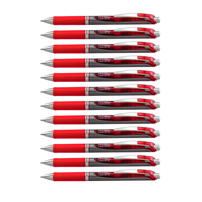 EnerGel XM Retractable, 1,0mm Tip, Red ink, Pack o