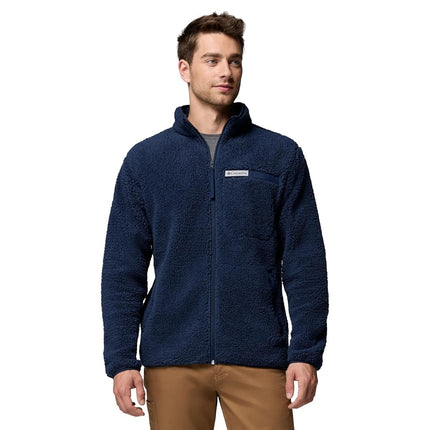 Columbia Men's Rugged Ridge High Pile Full Zip, Full Zip Fleece Jacket, Collegiate Navy, X-Large