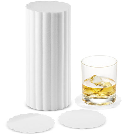 Disposable White Paper Coasters for Drinks, 3.5 Inch Round Coasters for Bar, Cocktail, Beverage, Wine Or Event, 500 Pack Bulk