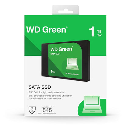 Western Digital WD Green SATA 1TB, Up to 545MB/s, 2.5"/7mm, 3Y Warranty, Internal Solid State Drive (WDS100T5G0A-00CPT0)