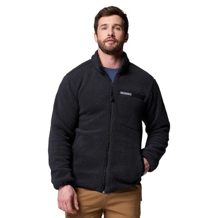 Columbia Men's Rugged Ridge High Pile Full Zip, Full Zip Fleece Jacket, Black, X-Large