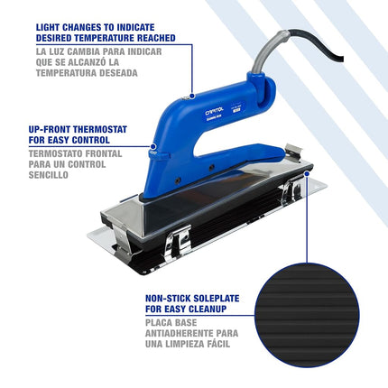 Capitol 110400 Plancha para sellado térmico, azul/plateado