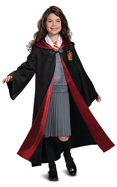 DISGUISE 107589L Hermione Granger Girls, Deluxe Official Harry Potter Wizarding World Costume, Black & Red, Small (4-6x)