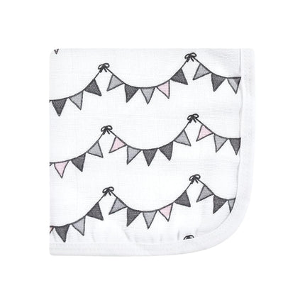 Hudson Baby Unisex Baby Cotton Muslin Washcloths, Pink Safari, One Size