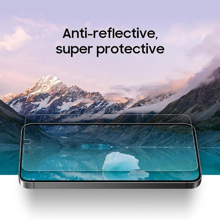 SAMSUNG Galaxy S24 Protector de pantalla de teléfono antirreflectante, lámina protectora para pantalla frontal, protección contra rayones, a prueba de polvo, versión para EE. UU., EF-US921CTEGUS, transparente
