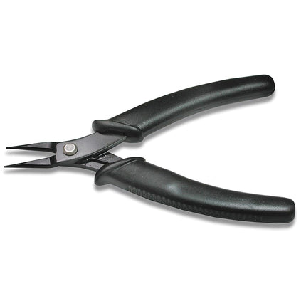 The Beadsmith Pince à bec rond Hi-Tech, 140 mm (5,5 pouces) avec tête en acier à haute teneur en carbone, poignée noire confortable avec ressort, outil pour la fabrication de bijoux, l'électronique ou la micromécanique