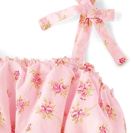 The Children's Place Girls' Casual Sleeveless Tiered Dresses, Pink Floral, Large