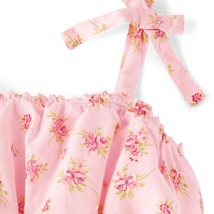 The Children's Place Girls' Casual Sleeveless Tiered Dresses, Pink Floral, Small