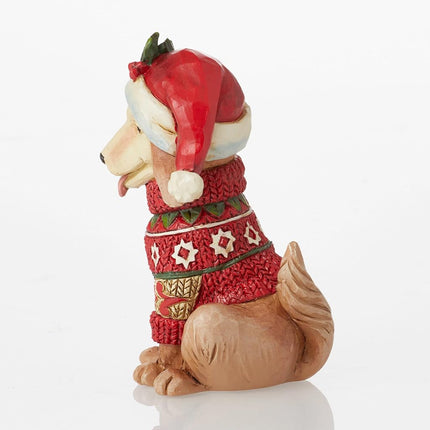 Enesco Jim Shore Heartwood Creek Four Seasons Mini Christmas Dog Figurine