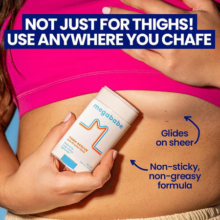 MegaBabe Thigh Rescue Anti Chafe Stick with Aloe, Pomegranate & Grapeseed Oil