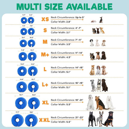 BENCMATE Inflatable Dog Cone Collar Alternative After Surgery XLarge, Plaid