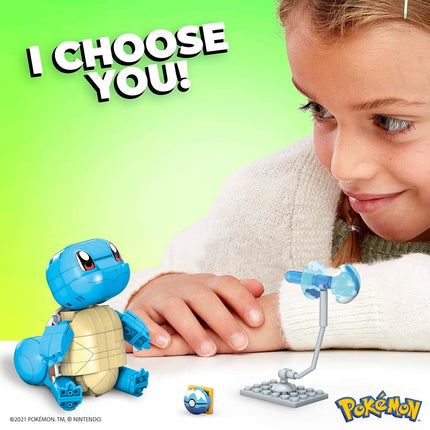 MEGA Pokémon Building Toys Set Build & Show Squirtle with 199 Pieces, Articulated and Poseable, 4 Inches Tall, for Kids, GYH00