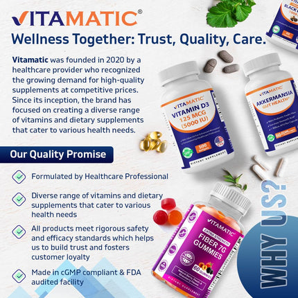 Vitamatic NAC Supplement N-Acetyl-L-Cysteine (NAC) with Milk Thistle 50:1 Extract - Supports Immune, Respiratory, Liver Health, 1200 mg per Serving, 120 Veg Capsules…