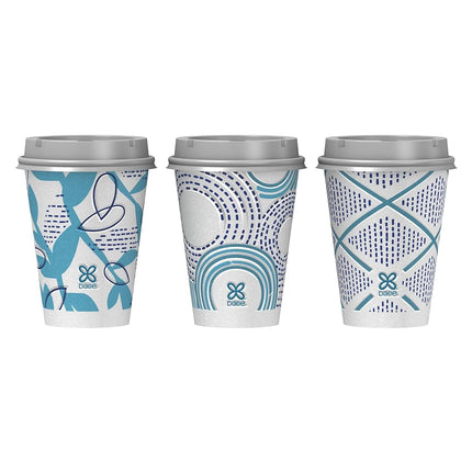 Dixie to Go Paper Cups and Lids, 12Oz, 66 Count, Disposable Insulated Cups and Lids (Designs May Vary)