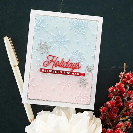 Spellbinders 3D Embossing Folder 5.5"x8.5"-Flurry of Snowflakes, ONE