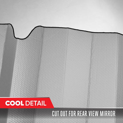Motor Trend Front Windshield Sun Shade - Accordion Folding Auto Sunshade for Car Truck SUV - Blocks UV Rays Sun Visor Protector - Keeps Your Vehicle Cool - 58 x 24 Inch (Gray)