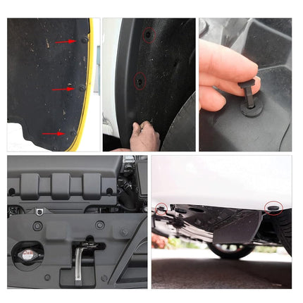 GOOACC 240PCS Car Retainer 6.3mm 8mm 9mm 10mm Expansion Screws Replacement Kit Bumper Push Rivet Clips, 1PC Fastener Remover,Black