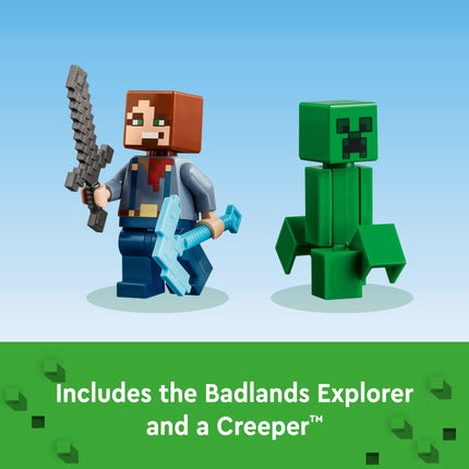LEGO Minecraft The Badlands Mineshaft Video Game Toy, Mining Exploration Set with Minecraft Minifigures, Birthday Gift for Boys and Girls, Action Packed Minecraft Toy for Kids Ages 8 and Up, 21263