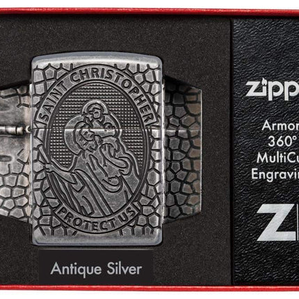 Zippo Tiki Totem Design Armor Antique Brass Pocket Lighter