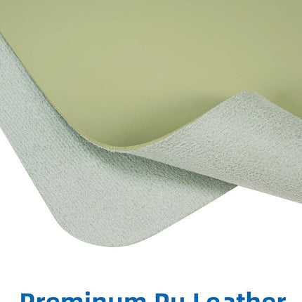 Leather Desk Pad Protector,Mouse Pad,Office Desk Mat, Non-Slip PU Leather Desk Blotter,Large Desk mat,Waterproof Keyboard mat for Office/Home/Decor (Olive Green,48" x 17")