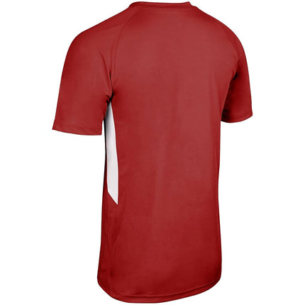 CHAMPRO Maillot de baseball à carreaux BS36WSCWM pour femme, écarlate, blanc, taille M