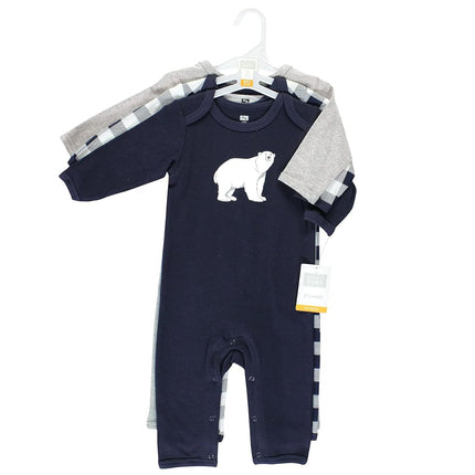 Hudson Baby Grenouillères en Coton pour Bébés Filles, Ours Polaire, 3-6 Mois