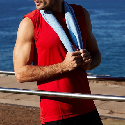 Dock & Bay Quick Drying Towel - for Sports & Gym - Compact, Lightweight - 100% Recycled - Includes Bag - Essential - Lagoon Blue - Large (160x90cm, 63x35)