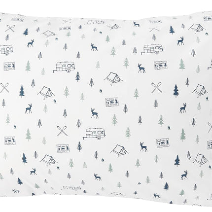 Eddie Bauer Cotton Percale Bedding Set, Crisp & Cool, Stylish Home Decor, Campout, Twin