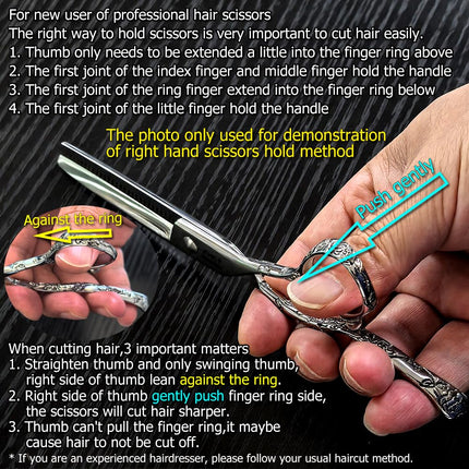 Hair Thinning Shear 5.5 Inch Hair Thinning for Women Scissors Professional Barber Scissors 440C Rose handle KINSARO