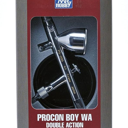 MR.HOBBYミスターホビー GNZ-PS289 Mr. Procon Boy WA Platinum Double Action Type Air Brush Gun, Metal, Silver Metallic, One Size