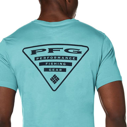 Columbia Men's PFG Graphic T-Shirt, Gulfstream/Trianagle, Large