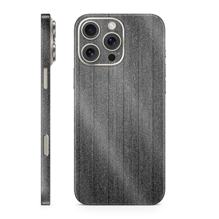 Film protecteur autocollant brillant à paillettes pour téléphone compatible avec Apple iPhone 16 Pro Max - Bois noir - Housse de protection autocollante en vinyle 3M de qualité supérieure - Facile à appliquer | Fabriqué aux États-Unis par MightySkins