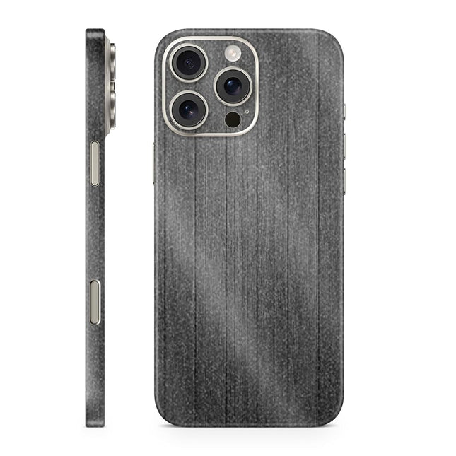 Glossy Glitter Phone Skin Compatible with Apple iPhone 16 Pro Max - Black Wood - Premium 3M Vinyl Protective Wrap Decal Cover - Easy to Apply | Crafted in The USA by MightySkins