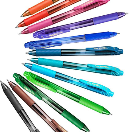 Pentel 0.7 mm Energel X Retractable Rollerball Pen - Sky Blue (Pack of 12)