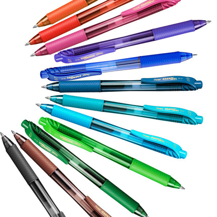 Pentel 0.7 mm Energel X Retractable Rollerball Pen - Sky Blue (Pack of 12)