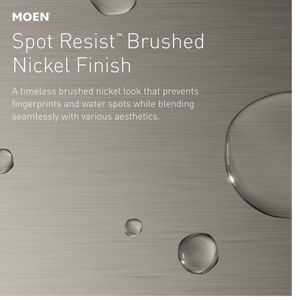 Pomme de douche Ignis 5 réglages en nickel brossé résistant aux taches