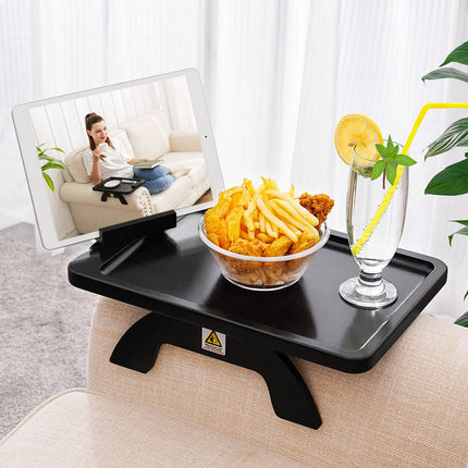 SINWANT Sofa Armrest Tray, Clip On Couch Arm Table