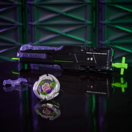 Beyblade X Official Victory Grip Right-Spin Launcher Set with Takara Tomy Attack Type Top Right-Spinning Top Toy, Battling Tops Game Toys, Ages 8+