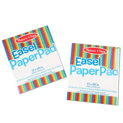 Melissa & Doug Easel Paper Pad, 2 Pack with 50 Sheets, 17 × 20" (E-Commerce Packaging)