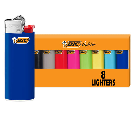 BIC Mini Lighter, Assorted Colors, Set of 8 Lighte