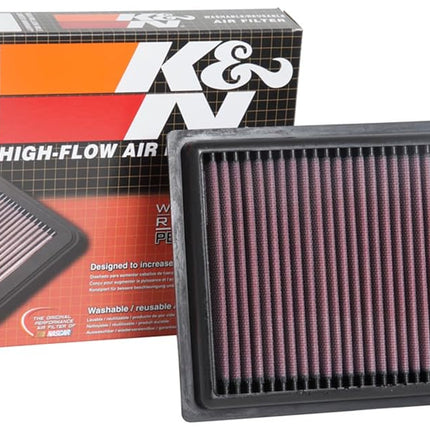 Filtre à air moteur K&N : Haute performance, lavable, filtre de remplacement : Compatible avec les DAIHATSU/MARUTI SUZUKI/SUZUKI/MAZDA 2014-2018 (Cast, Wake, Alto, Hustler, Spacia, Wagon R, Carol, Flair) 33-3084